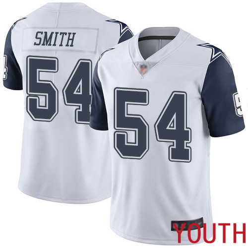 Youth Dallas Cowboys Limited White Jaylon Smith #54 Rush Vapor Untouchable NFL Jersey->dallas cowboys->NFL Jersey